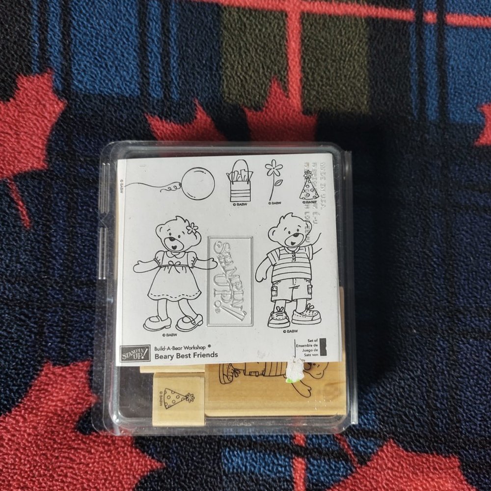 Stampin' Up! Wooden Stamp Set: Build-a-Bear Workshop Beary Best Friends